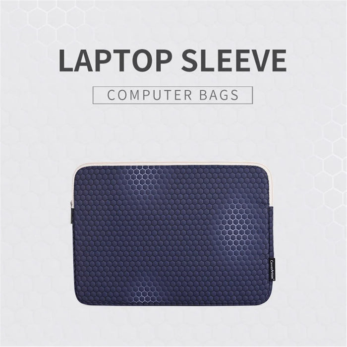 CANVASARTISAN H48-01 Laptop Sleeve Scratch-resistant Honeycomb Pattern Notebook Carrying Bag - Dark Blue/for 11-inch Laptop - 2