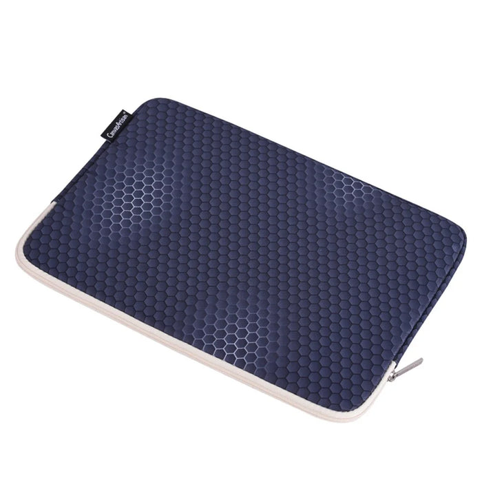 CANVASARTISAN H48-01 Laptop Sleeve Scratch-resistant Honeycomb Pattern Notebook Carrying Bag - Dark Blue/for 11-inch Laptop - 4