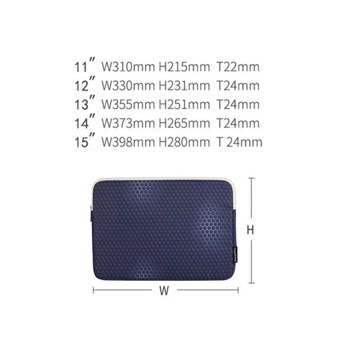 CANVASARTISAN H48-01 Laptop Sleeve Scratch-resistant Honeycomb Pattern Notebook Carrying Bag - Dark Blue/for 11-inch Laptop - 5