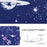CANVASARTISAN H25-01 Ultra-thin Polyester Laptop Sleeve Pouch Outer Space Pattern Notebook Bag - Blue/for 11-inch Laptop - 4