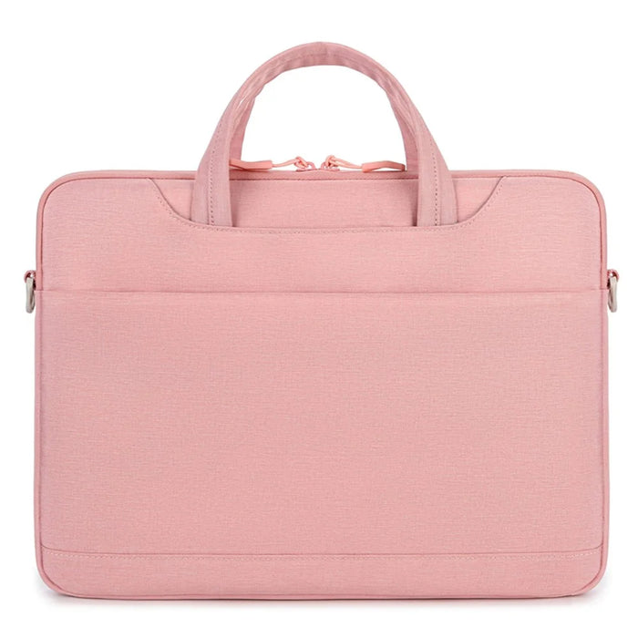 P510 Business Style Laptop Bag Notebook Sleeve Computer Sleeve 14'' Laptop Handbag with Shoulder Strap - Pink - 1