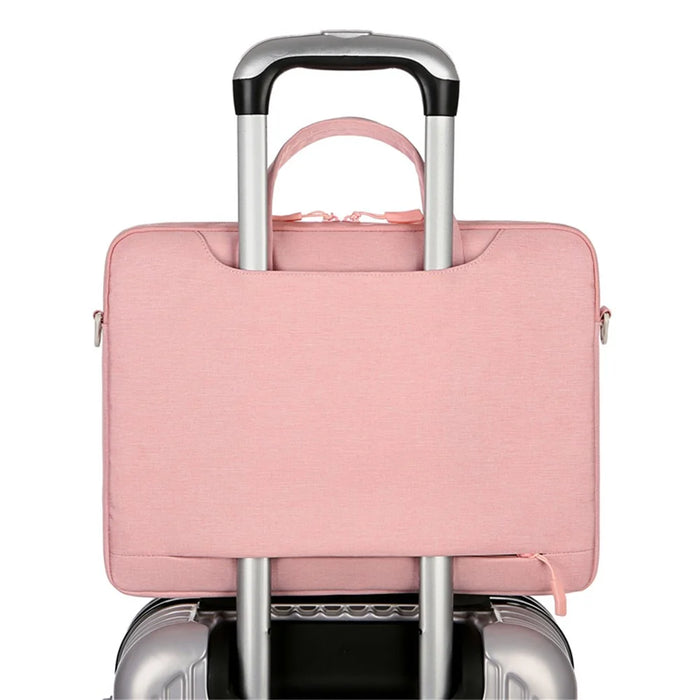 P510 Business Style Laptop Bag Notebook Sleeve Computer Sleeve 14'' Laptop Handbag with Shoulder Strap - Pink - 7