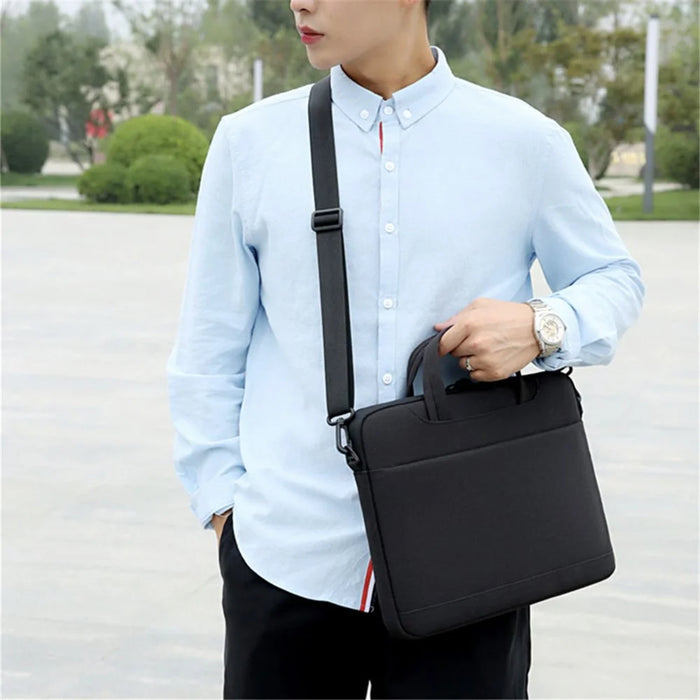 P510 Large Laptop Handbag Notebook Sleeve Computer Sleeve 16'' Laptop Bag with Shoulder Strap - Black - 3
