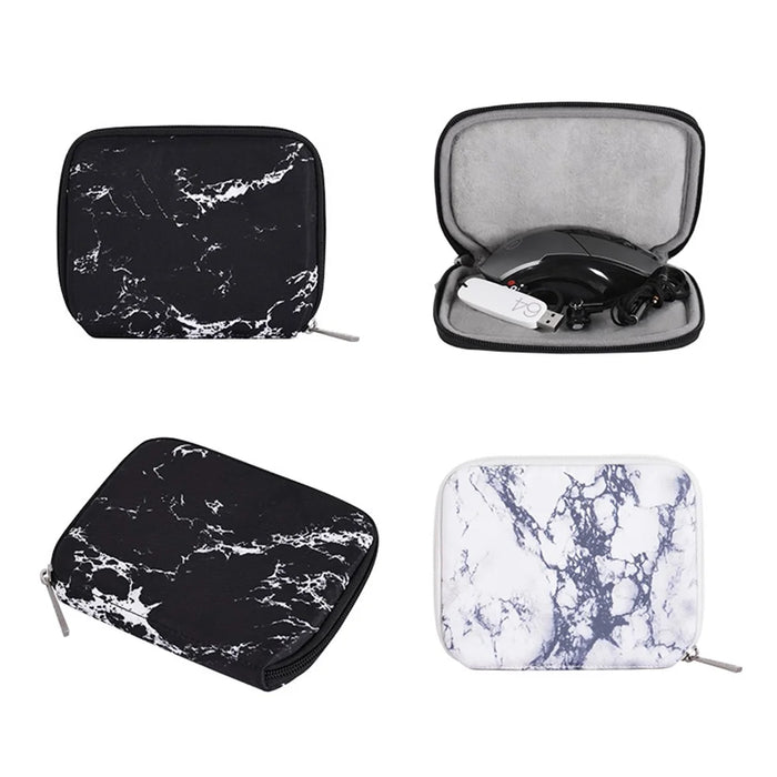 CANVASARTISAN H32-T0123 Marble Pattern Laptop PC Sleeve Soft Linner Notebook Bag with Small Bag - Black/for 11-inch Laptop - 6