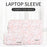 CANVASARTISAN G4-T0121 PU Leather Anti-scratch Notebook Case Flower Leaf Pattern Laptop Sleeve with Small Bag - Light Pink/for 11-inch Laptop - 4
