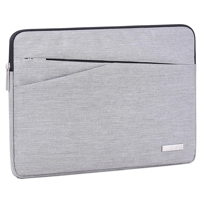 CANVASARTISAN L2-110 Cloth Texture Side Pocket Laptop Sleeve Notebook Bag with Small Bag - Light Grey/for 13-inch Laptop - 2
