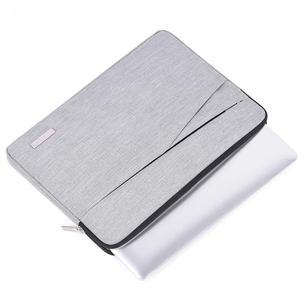 CANVASARTISAN L2-110 Cloth Texture Side Pocket Laptop Sleeve Notebook Bag with Small Bag - Light Grey/for 13-inch Laptop - 4