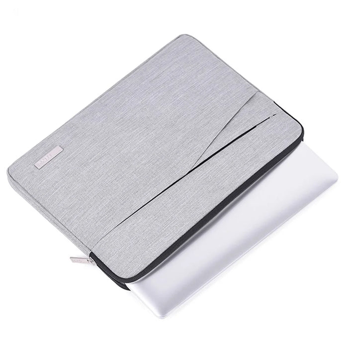 CANVASARTISAN L2-110 Cloth Texture Side Pocket Laptop Sleeve Notebook Bag with Small Bag - Light Grey/for 13-inch Laptop - 4