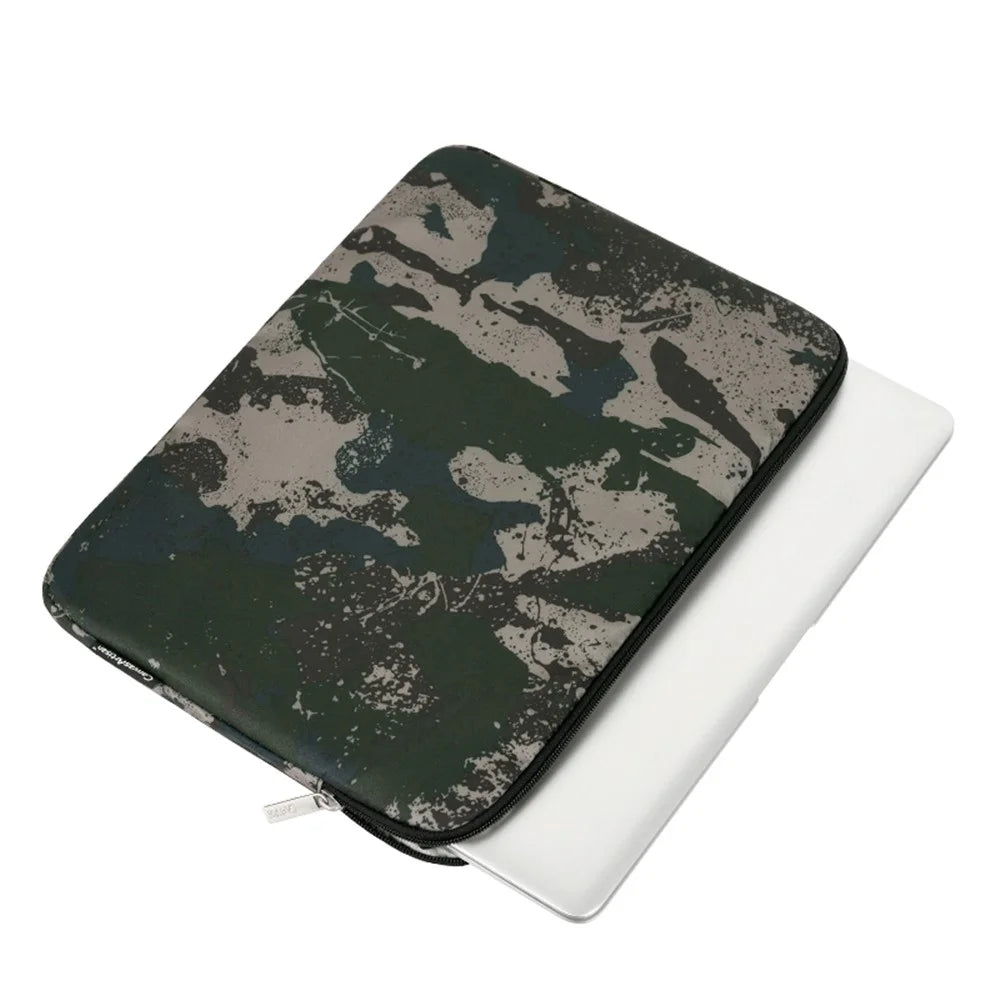 CANVASARTISAN H7-01 Camouflage Pattern Laptop Sleeve Soft Linner Notebook Bag - Grey/for 11-inch Laptop - 4