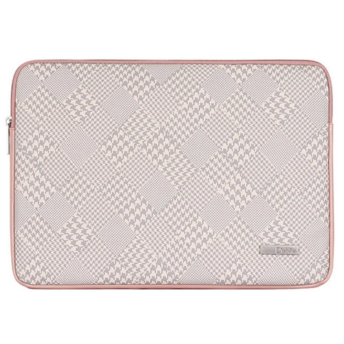 CANVASARTISAN L21-04 Houndstooth Pattern Protective Laptop Sleeve Notebook Case - Pink Edge/for 11-inch Laptop - 1