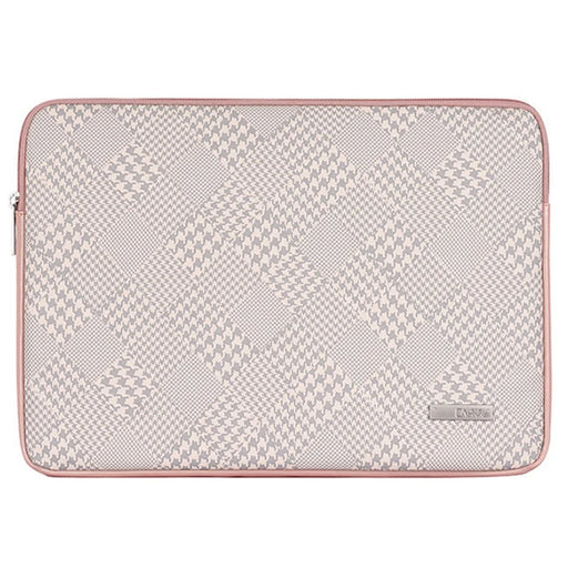 CANVASARTISAN L21-04 Houndstooth Pattern Protective Laptop Sleeve Notebook Case - Pink Edge/for 11-inch Laptop - 1