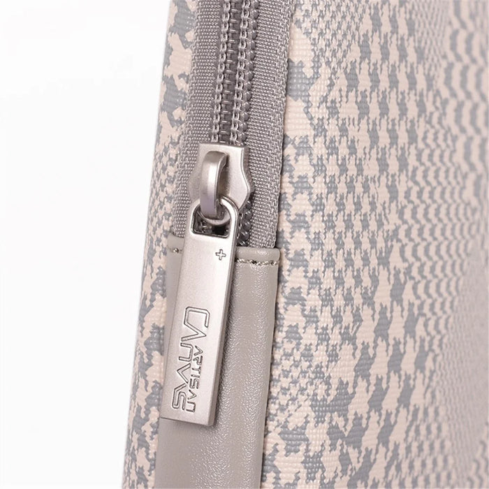CANVASARTISAN L21-04 Houndstooth Pattern Protective Laptop Sleeve Notebook Case - Pink Edge/for 11-inch Laptop - 4