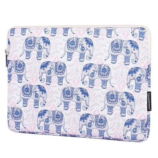 CANVASARTISAN H27-01 Elephant Printing Laptop Protective Sleeve Ultra-thin Notebook PC Bag - White/for 11-inch Laptop - 2
