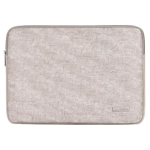 CANVASARTISAN L22-04 PU Leather Waterproof Notebook Carrying Bag Ultra-thin Laptop Sleeve - Light Grey/for 11-inch Laptop - 1