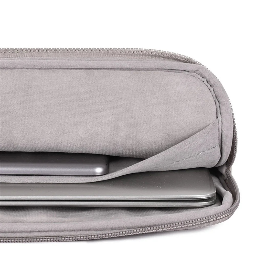 CANVASARTISAN L22-04 PU Leather Waterproof Notebook Carrying Bag Ultra-thin Laptop Sleeve - Light Grey/for 11-inch Laptop - 3