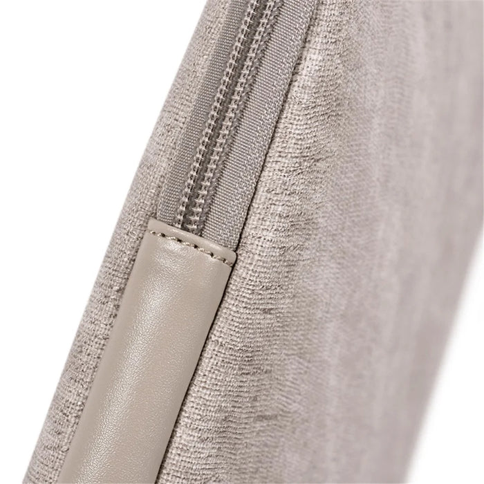 CANVASARTISAN L22-04 PU Leather Waterproof Notebook Carrying Bag Ultra-thin Laptop Sleeve - Light Grey/for 11-inch Laptop - 4