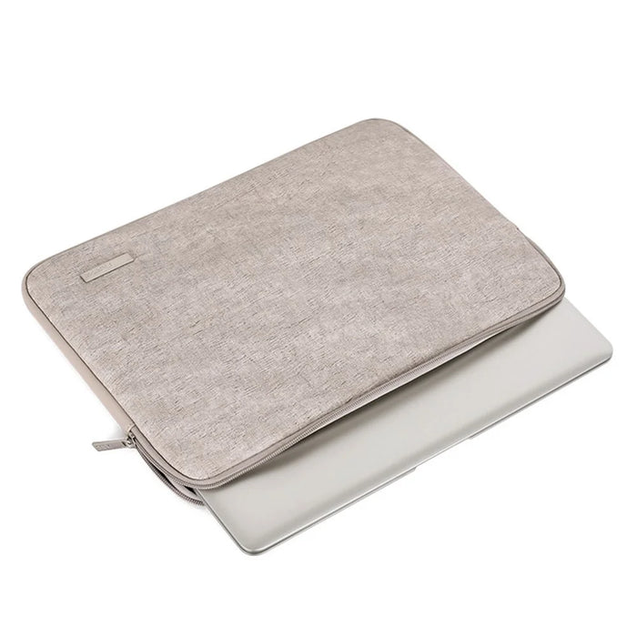 CANVASARTISAN L22-04 PU Leather Waterproof Notebook Carrying Bag Ultra-thin Laptop Sleeve - Light Grey/for 11-inch Laptop - 5