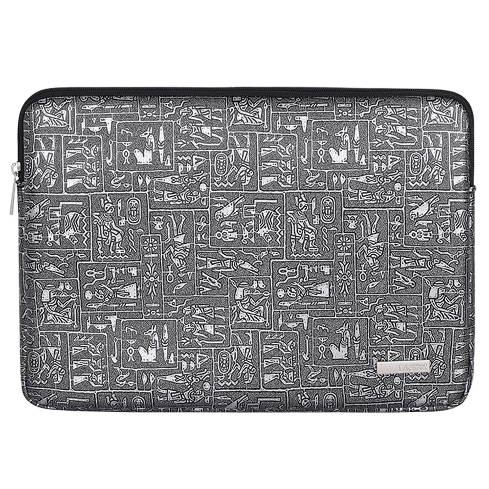 CANVASARTISAN L27-04 Egypt Style Pattern Printing Laptop Sleeve Bag Zipper Closure Notebook Protective Case - Grey/for 11-inch Laptop - 1