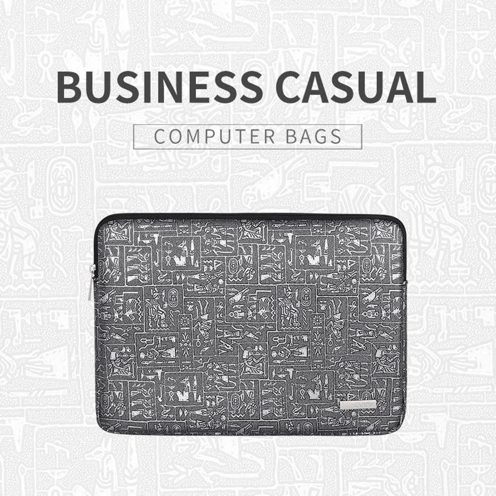 CANVASARTISAN L27-04 Egypt Style Pattern Printing Laptop Sleeve Bag Zipper Closure Notebook Protective Case - Grey/for 11-inch Laptop - 7