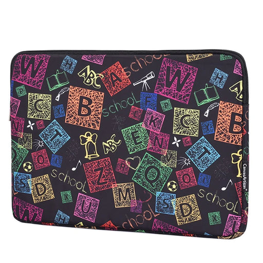 CANVASARTISAN H17-01 Colorful Letters Printing Laptop Sleeve Computer Storage Bag - Black/for 11-inch Laptop - 2