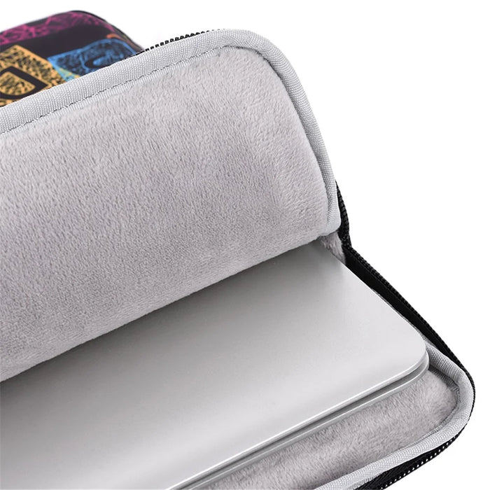 CANVASARTISAN H17-01 Colorful Letters Printing Laptop Sleeve Computer Storage Bag - Black/for 11-inch Laptop - 5