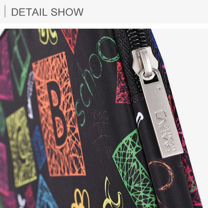 CANVASARTISAN H17-01 Colorful Letters Printing Laptop Sleeve Computer Storage Bag - Black/for 11-inch Laptop - 7