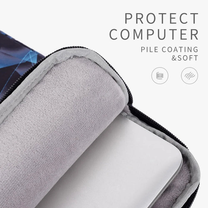CANVASARTISAN H11-01 3D Diamond Pattern Laptop Notebook Protective Sleeve Bag - Blue/for 11-inch Laptop - 4