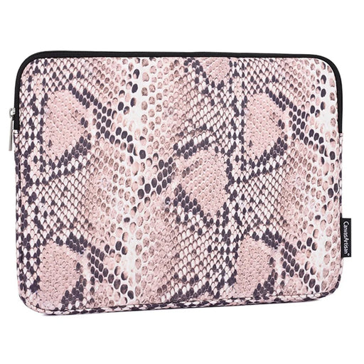 CANVASARTISAN H38-T0123 Snake Pattern Polyester Notebook Case Laptop Bag Protective Sleeve with Small Bag - Pink/for 11-inch Laptop - 2