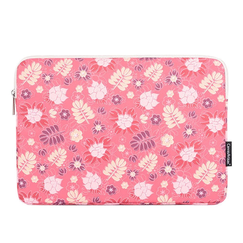 CANVASARTISAN H24-01 Printing Leaf Flower Pattern Laptop Sleeve Notebook Carrying Bag Travel Bag - for 11'' Laptop - 1