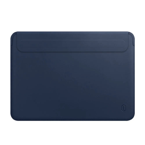 WIWU Skin Pro II Series Notebook Sleeve Bag for MacBook Pro 14 inch 2021 Waterproof Slim PU Leather Laptop Cover - Blue - 1