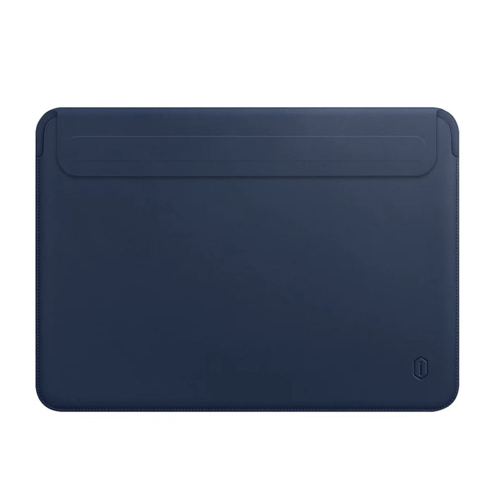 WIWU Skin Pro II Series Notebook Sleeve Bag for MacBook Pro 14 inch 2021 Waterproof Slim PU Leather Laptop Cover - Blue - 1