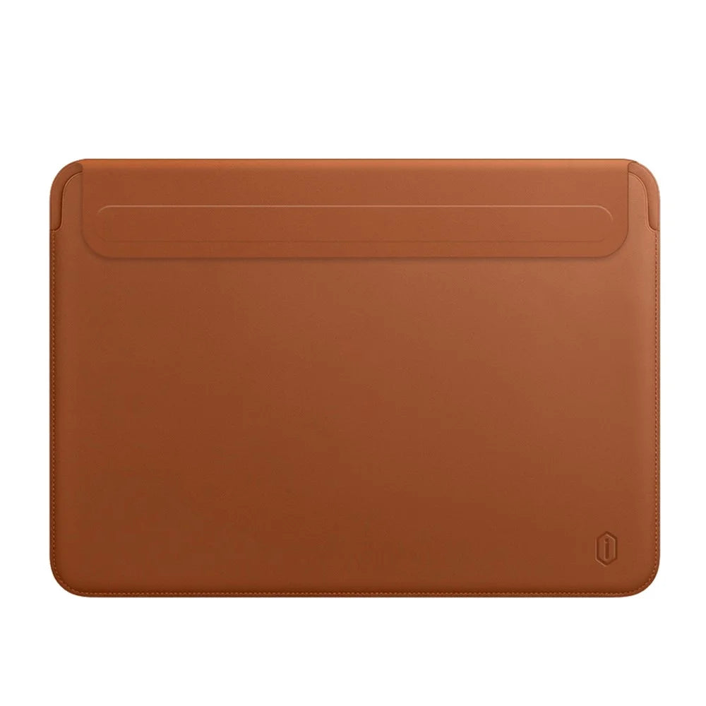 WIWU Skin Pro II Series Waterproof Ultra-thin PU Leather Laptop Sleeve Bag for MacBook Pro 16 inch 2021 - Brown - 1