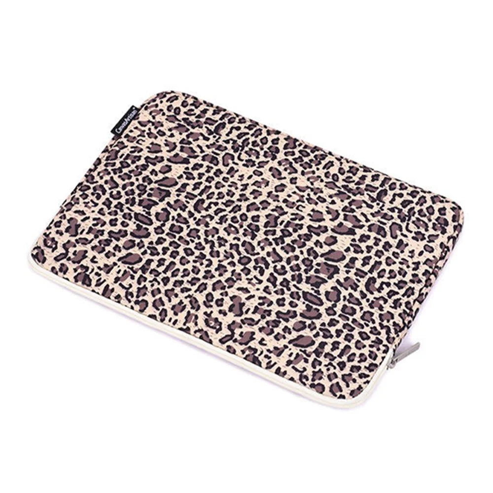 CANVASARTISAN H31-01 Leopard Pattern Laptop Sleeve Notebook Portable Carrying Bag - Yellow/11 inch - 3