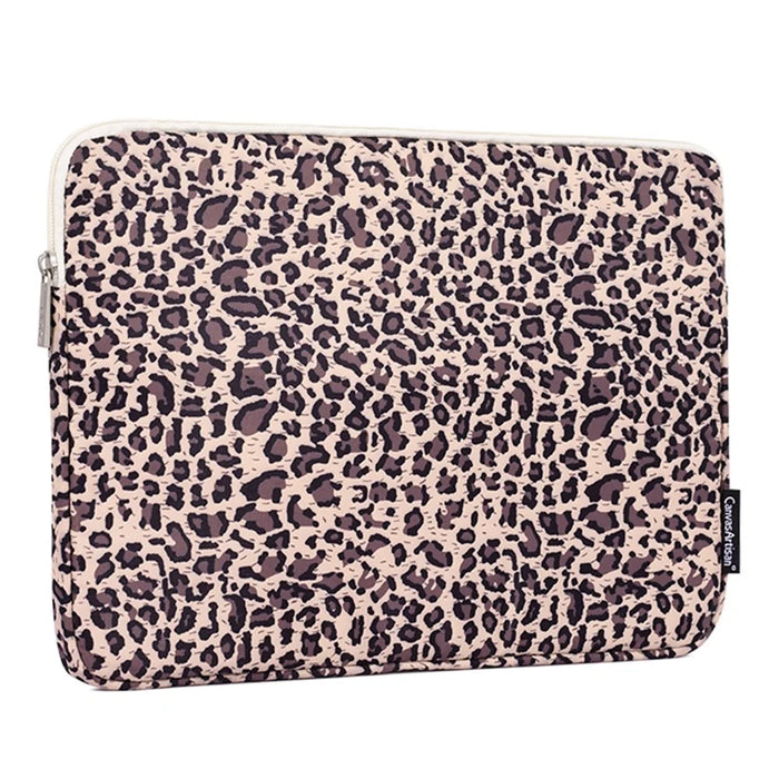 CANVASARTISAN H31-01 Leopard Pattern Laptop Sleeve Notebook Portable Carrying Bag - Yellow/11 inch - 5