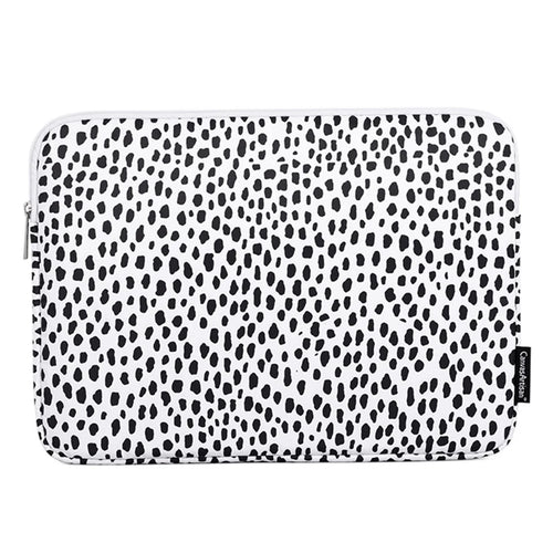 CANVASARTISAN H36-01 Dots Printing Stylish Laptop Sleeve Light Weight Computer Skin Bag Carrying Case - White/11 inch - 1