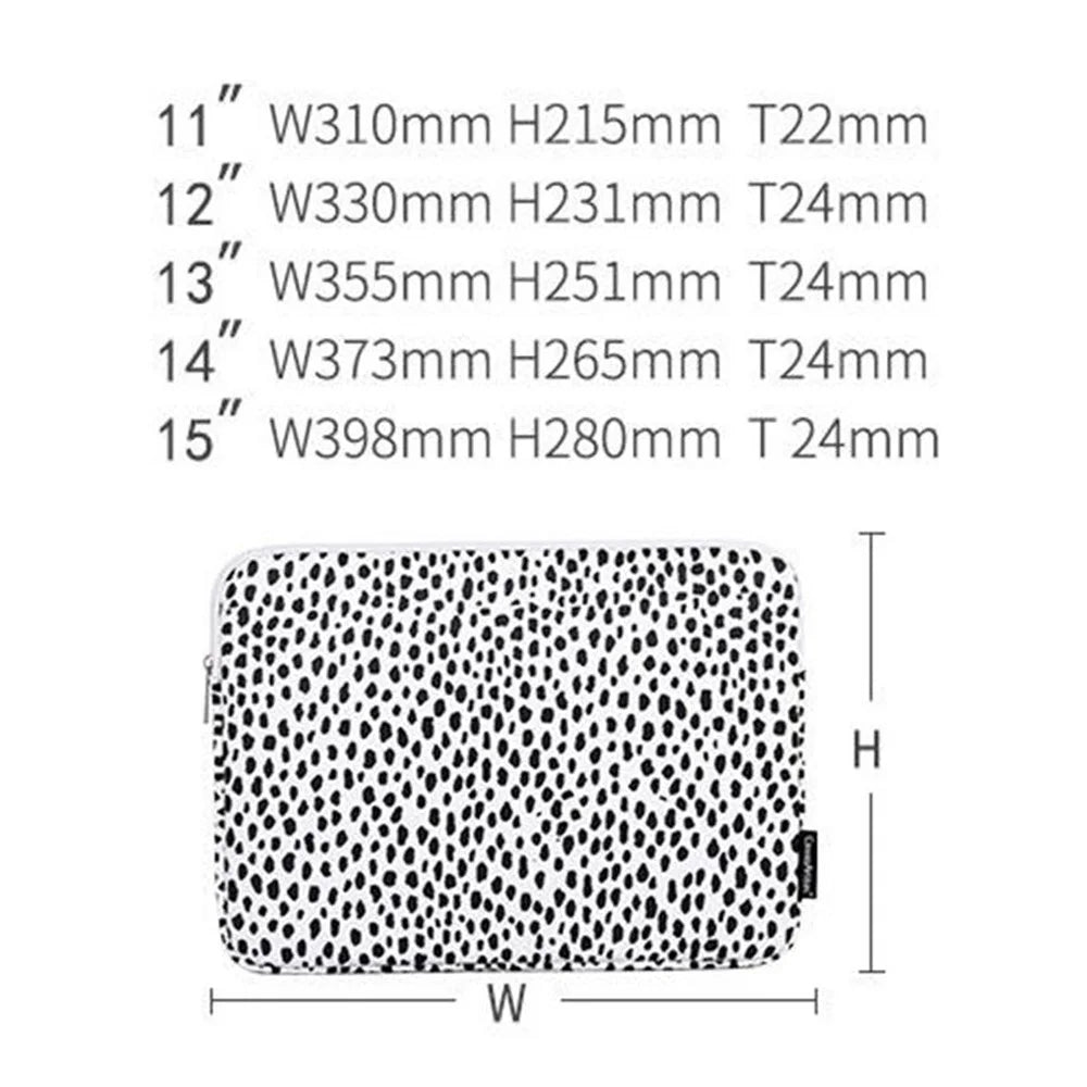 CANVASARTISAN H36-01 Dots Printing Stylish Laptop Sleeve Light Weight Computer Skin Bag Carrying Case - White/11 inch - 5