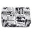 CANVASARTISAN H35-01 Newspaper Pattern Printing Laptop Protective Sleeve Case Notebook Carrying Cover Bag - White/11 inch - 1