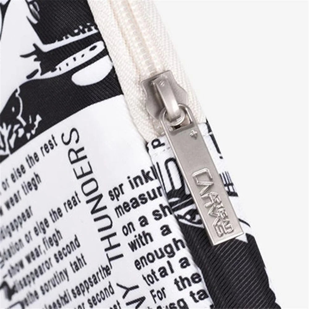 CANVASARTISAN H35-01 Newspaper Pattern Printing Laptop Protective Sleeve Case Notebook Carrying Cover Bag - White/11 inch - 7