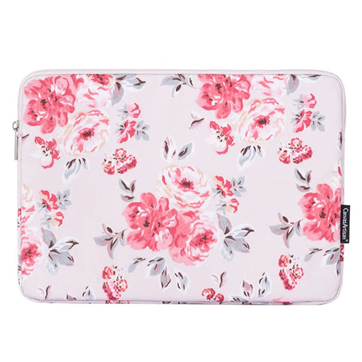 CANVASARTISAN H10-01 Tablet Sleeve Case PU Leather Flower Pattern Portable 360-degree Protective Computer Bag - Light Pink/11 inch - 1