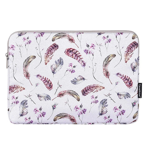 CANVASARTISAN H9-01 Laptop Sleeve Case Windbell Feather Pattern Protective Notebook Bag Computer Cover - White/11 inch - 1