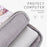 CANVASARTISAN H9-01 Laptop Sleeve Case Windbell Feather Pattern Protective Notebook Bag Computer Cover - White/11 inch - 5