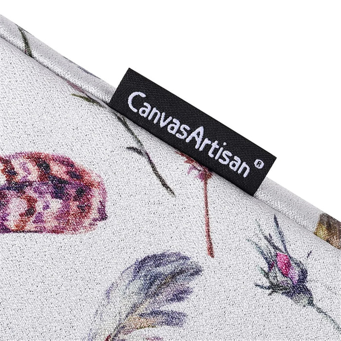 CANVASARTISAN H9-01 Laptop Sleeve Case Windbell Feather Pattern Protective Notebook Bag Computer Cover - White/11 inch - 6