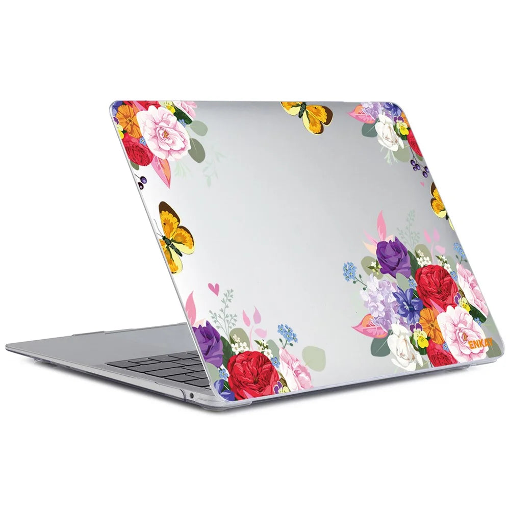 ENKAY HAT PRINCE for MacBook Pro 16 inch (2019) A2141 Anti-Scratch Flowers Series Patterned Crystal Sheer Hard PC Laptop Case - Rose - 2