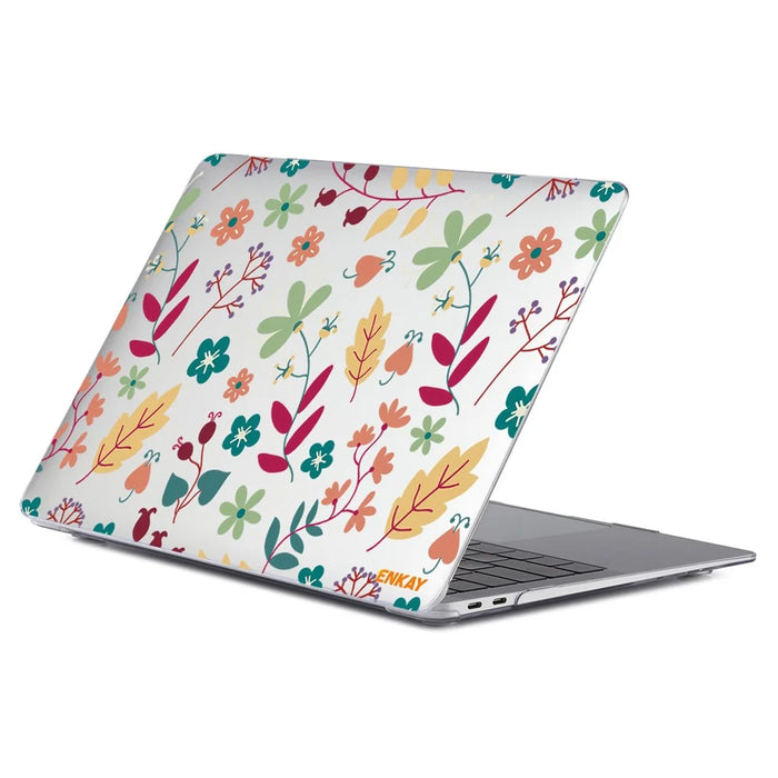 ENKAY HAT PRINCE for MacBook Pro 15 inch (2016-2017) A1707/ (2018-2019) A1990 Flowers Series Patterned Crystal Hard PC Laptop Case with Heat-Dissipating Design - Spring - 1