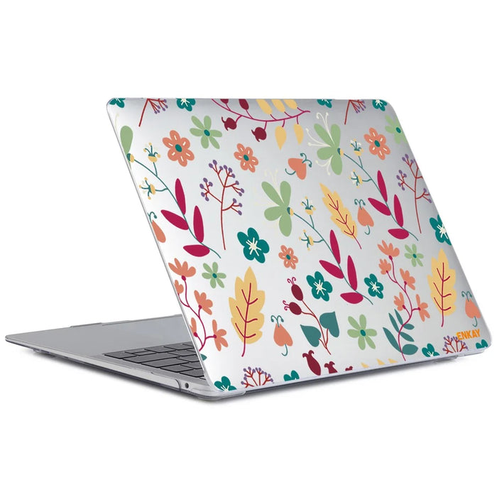 ENKAY HAT PRINCE for MacBook Pro 15 inch (2016-2017) A1707/ (2018-2019) A1990 Flowers Series Patterned Crystal Hard PC Laptop Case with Heat-Dissipating Design - Spring - 2