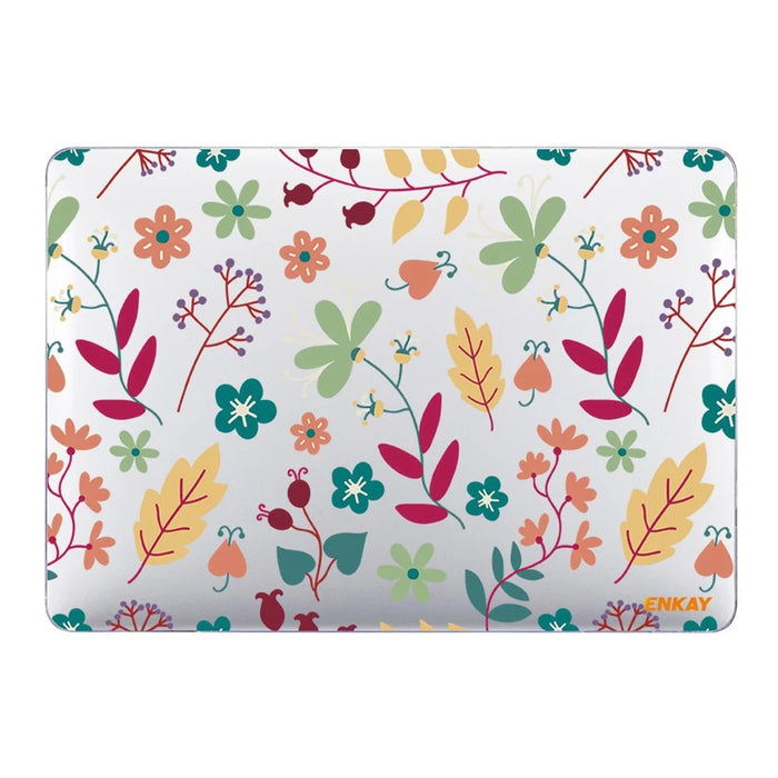 ENKAY HAT PRINCE for MacBook Pro 15 inch (2016-2017) A1707/ (2018-2019) A1990 Flowers Series Patterned Crystal Hard PC Laptop Case with Heat-Dissipating Design - Spring - 3