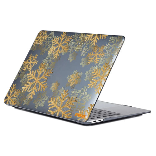 ENKAY HAT PRINCE for MacBook Pro 14 inch (2026) A3427 A3426 / (2025) A3434 A3112 A3185 A3401 / (2024) A2918 A2992 / (2023) A2779 / (2022) / (2021) A2442 Flower Patterns Hard PC Laptop Case - Gold Snowflake - 1