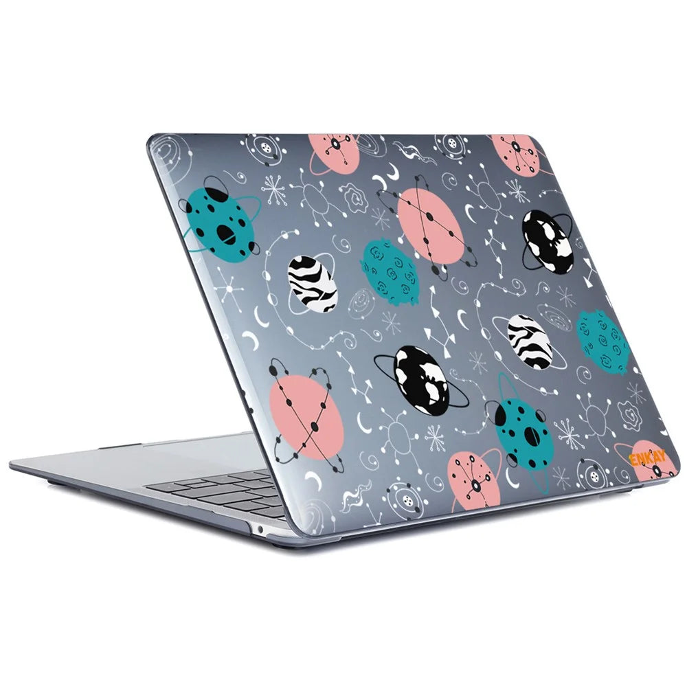 ENKAY HAT PRINCE for MacBook Air 13 inch (2018) A1932/ (2020) A2179 A2337 Planets Series Spaceman/Planets Patterns Hard PC Crystal Laptop/Notebook Protective Case Cover - Planets - 2