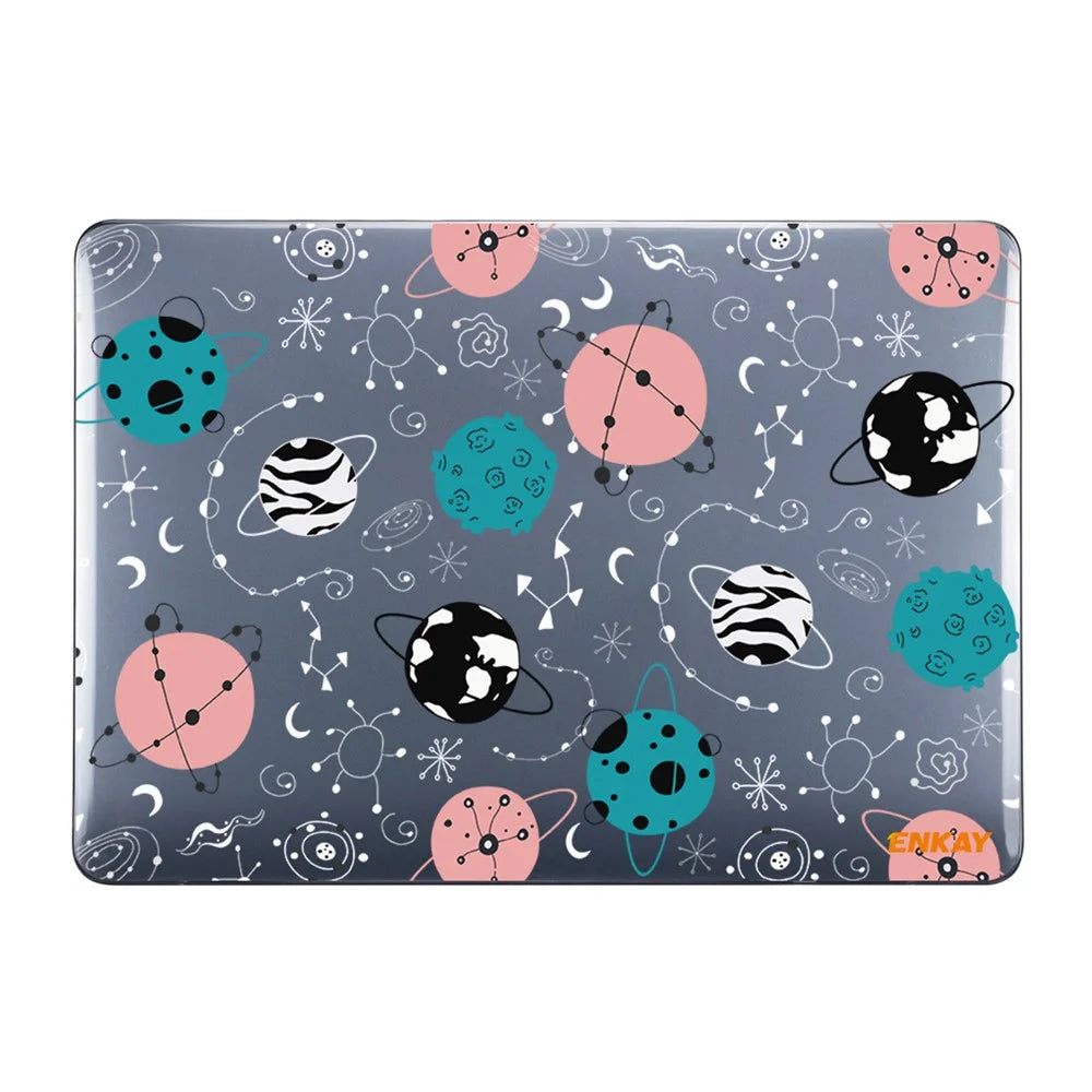 ENKAY HAT PRINCE for MacBook Air 13 inch (2018) A1932/ (2020) A2179 A2337 Planets Series Spaceman/Planets Patterns Hard PC Crystal Laptop/Notebook Protective Case Cover - Planets - 3