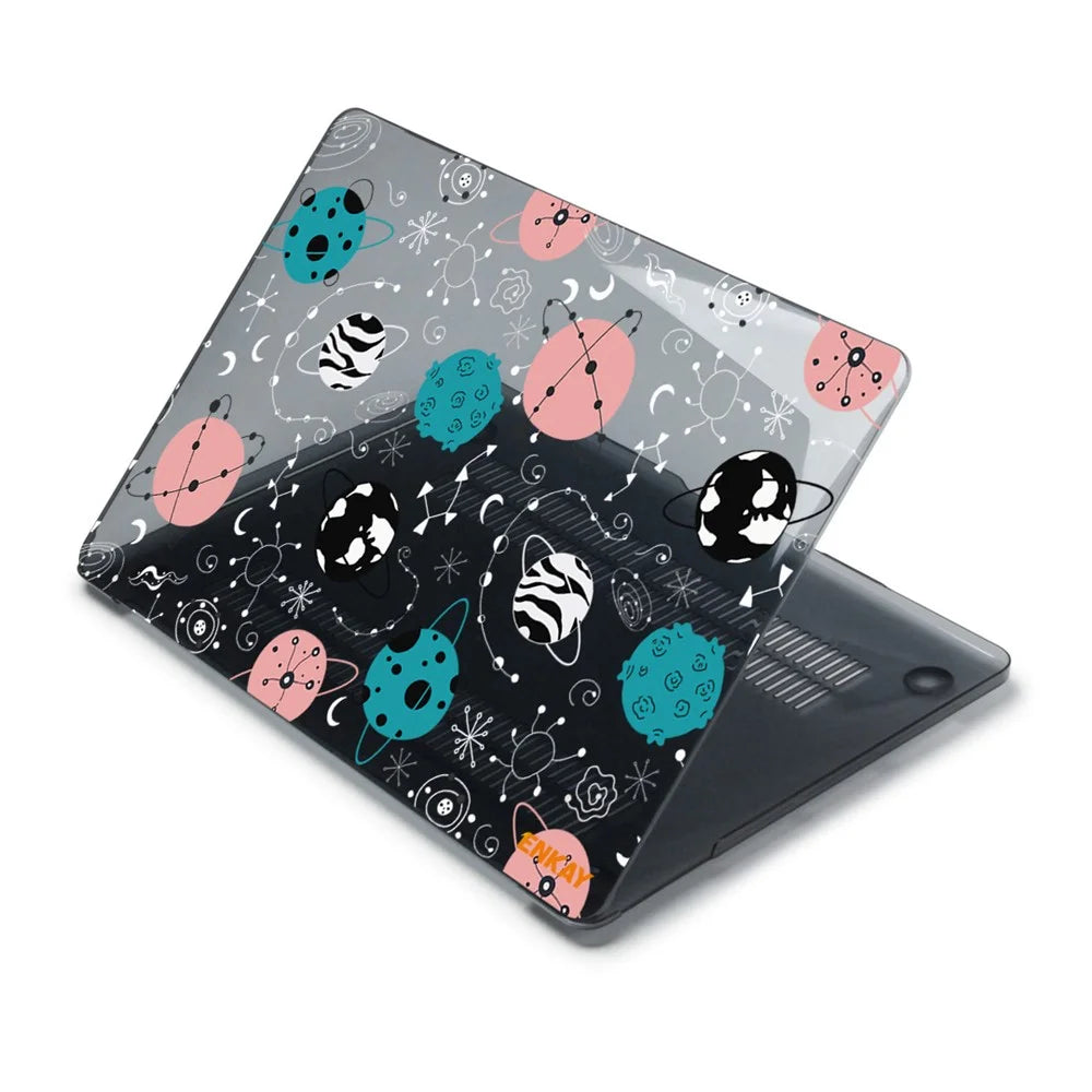 ENKAY HAT PRINCE for MacBook Air 13 inch (2018) A1932/ (2020) A2179 A2337 Planets Series Spaceman/Planets Patterns Hard PC Crystal Laptop/Notebook Protective Case Cover - Planets - 4